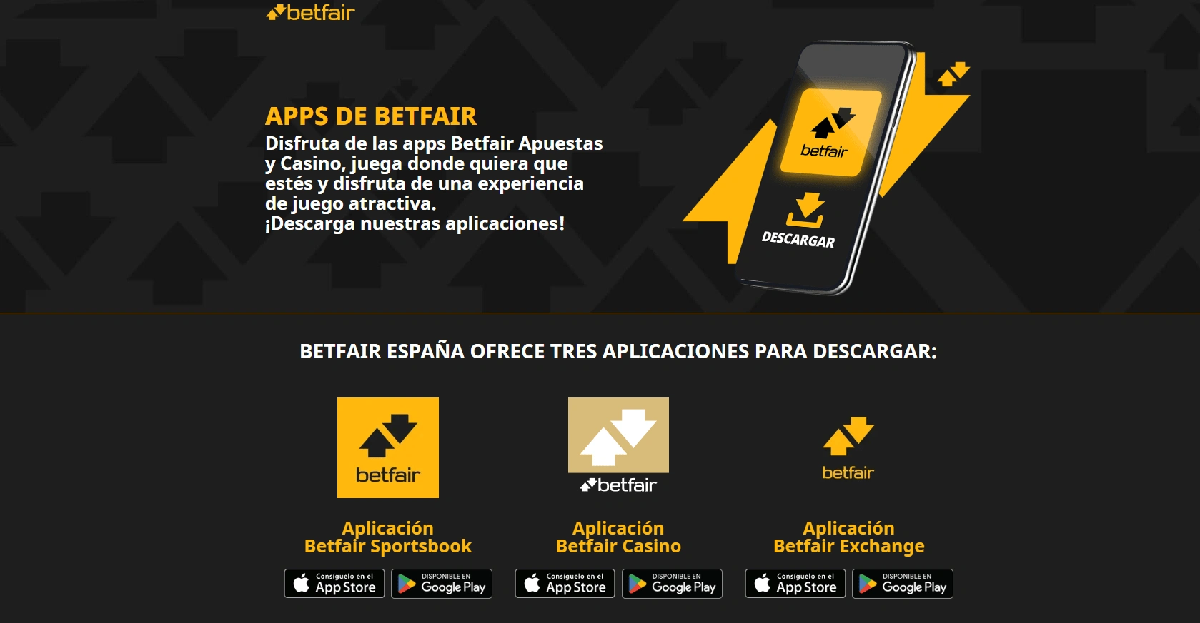 Betfair casino en dispositivos móviles